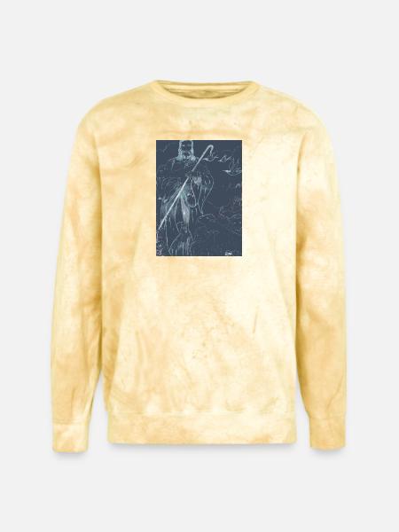 Good Shepherd - Blue Image - Unisex Colorblast Crewneck Sweatshirt - citrine