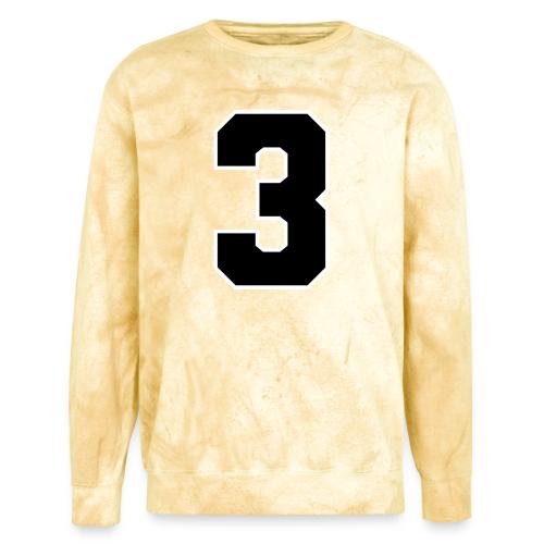 Varsity Number 3 Athletic Font - Unisex Colorblast Crewneck Sweatshirt