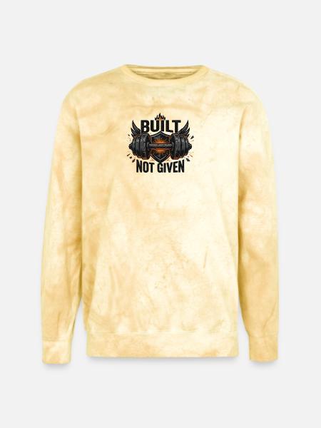 build up bro!! - Unisex Colorblast Crewneck Sweatshirt - citrine