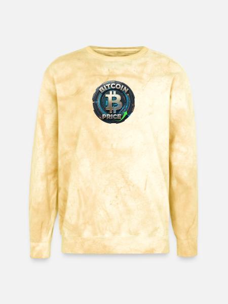 Bitcoin Price Circuit Emblem - Unisex Colorblast Crewneck Sweatshirt - citrine