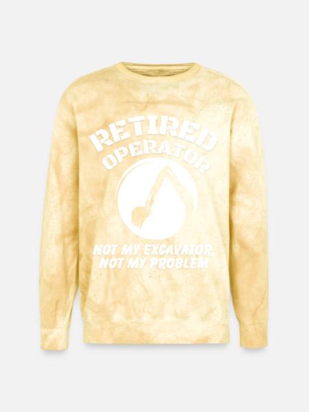 Retired Heavy Equipment Operator - Unisex Colorblast Crewneck Sweatshirt - citrine