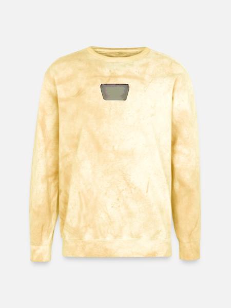 Antique Rim Ceramic Plate - Unisex Colorblast Crewneck Sweatshirt - citrine
