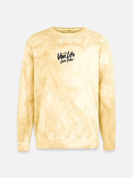 Van Life - Nocturnal Silhouette Sunburst - Unisex Colorblast Crewneck Sweatshirt - citrine