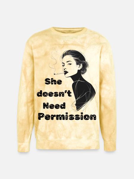 Noir Silhouette Smoking - Unisex Colorblast Crewneck Sweatshirt - citrine