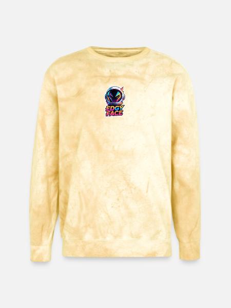 Edgy Face Spaceman - Unisex Colorblast Crewneck Sweatshirt - citrine