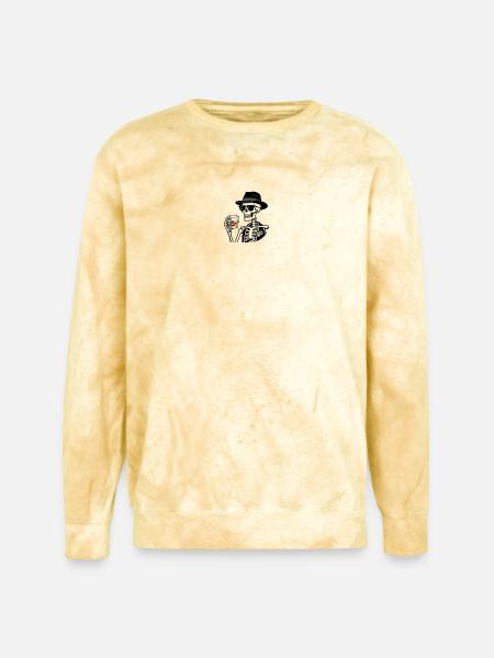 Skeleton Whiskey Noir - Unisex Colorblast Crewneck Sweatshirt - citrine