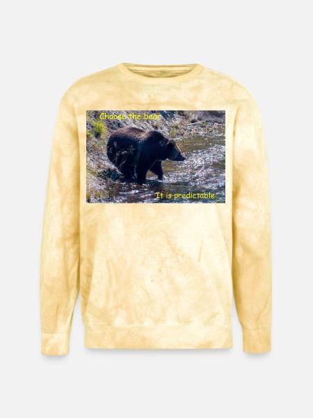 Choose The Bear - Unisex Colorblast Crewneck Sweatshirt - citrine