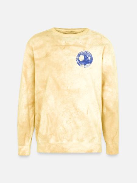 Retro Disco Ball - Unisex Colorblast Crewneck Sweatshirt - citrine