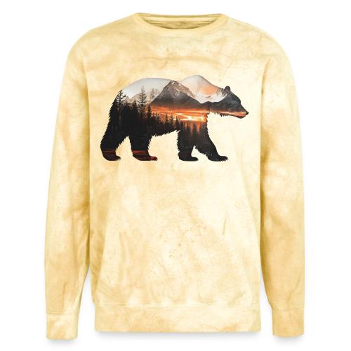 Canada Bear: fiery tones - Unisex Colorblast Crewneck Sweatshirt