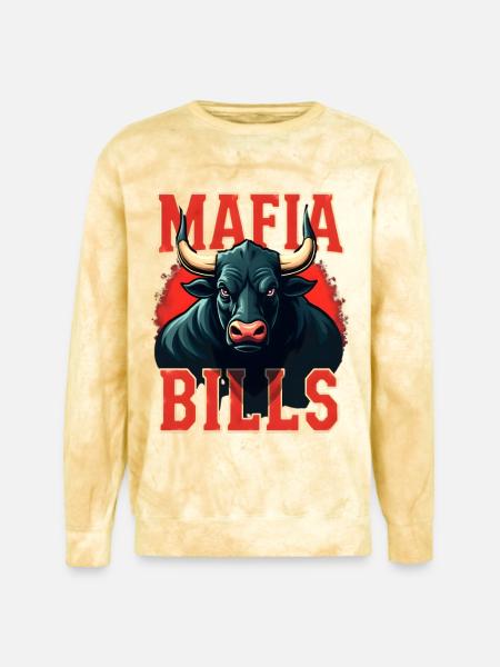 Mafia Bills - Unisex Colorblast Crewneck Sweatshirt - citrine