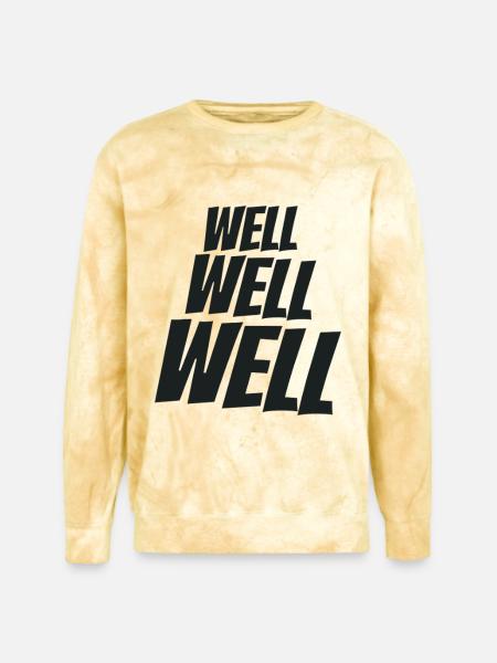 Well Well Well Wellness - Unisex Colorblast Crewneck Sweatshirt - citrine