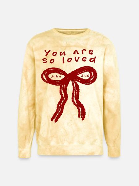 You Are So Loved - Unisex Colorblast Crewneck Sweatshirt - citrine