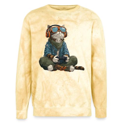 Cat: Purrfect Player - Unisex Colorblast Crewneck Sweatshirt