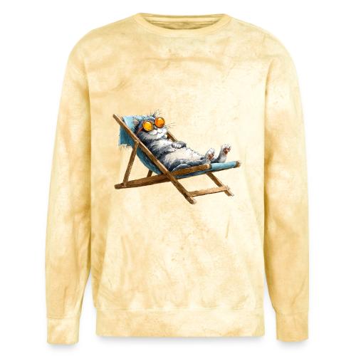 Sunshine Cat Mode - Unisex Colorblast Crewneck Sweatshirt