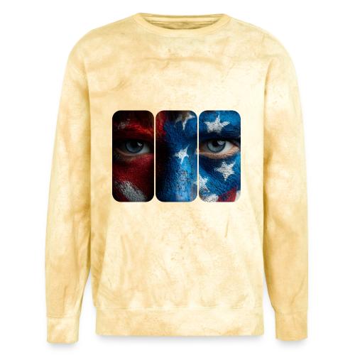 USA: Painted for the Flag - Unisex Colorblast Crewneck Sweatshirt