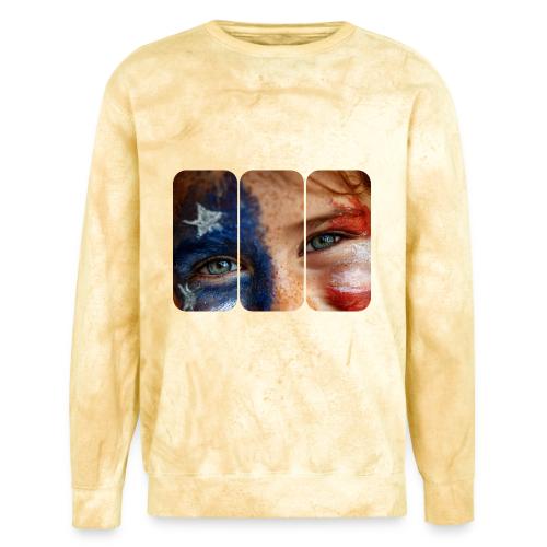 USA: Patriot Gaze - Unisex Colorblast Crewneck Sweatshirt