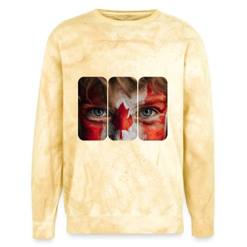 Canada: Maple Leaf Gaze - Unisex Colorblast Crewneck Sweatshirt