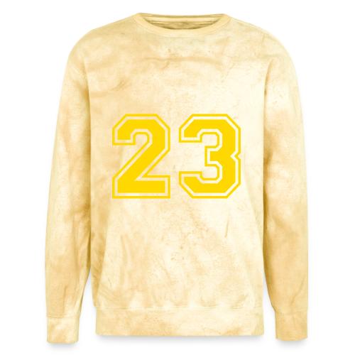 Number 23 in a classic athletic collegiate font - Unisex Colorblast Crewneck Sweatshirt