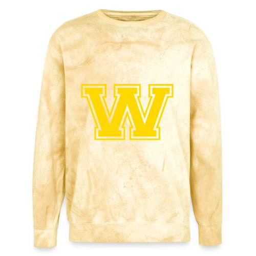 Letter W – Capital Athletic Alphabet Monogram - Unisex Colorblast Crewneck Sweatshirt