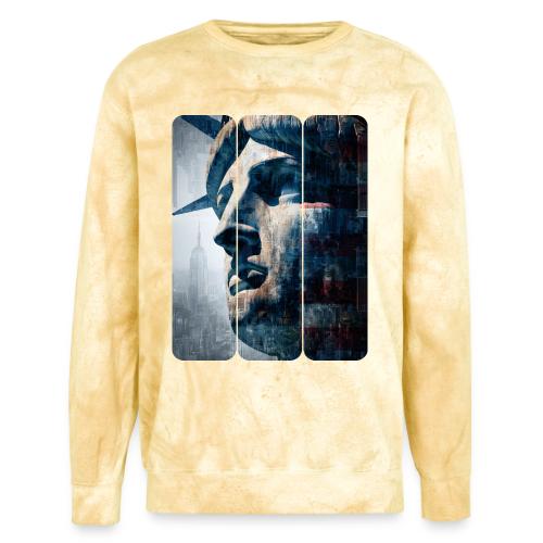 USA: Urban Liberty Triptych - Unisex Colorblast Crewneck Sweatshirt