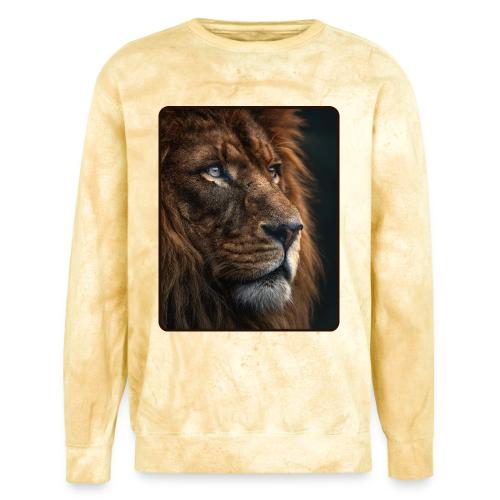 Lion Portrait Majestic Wildlife Design - Unisex Colorblast Crewneck Sweatshirt
