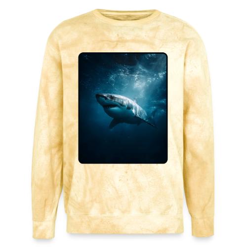 Great White Shark Ocean Design - Unisex Colorblast Crewneck Sweatshirt