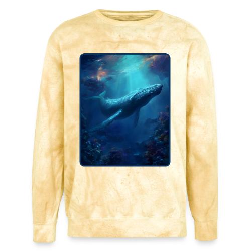 Humpback Whale Ocean Reef Design - Unisex Colorblast Crewneck Sweatshirt