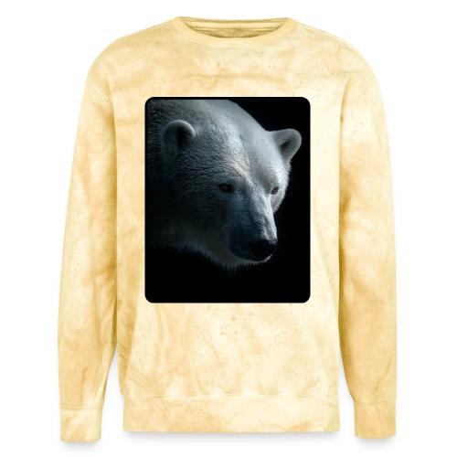 Polar Bear Close-Up Wildlife Design - Unisex Colorblast Crewneck Sweatshirt