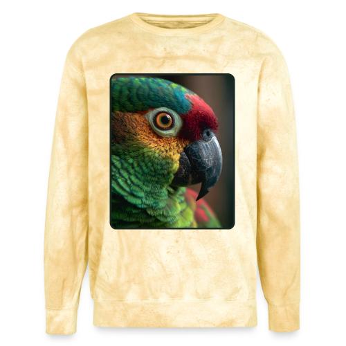 Colorful Parrot Close-Up Design - Unisex Colorblast Crewneck Sweatshirt