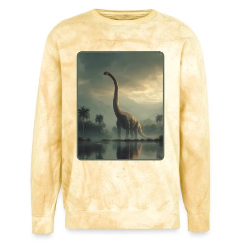 Brachiosaurus Misty Lake Design - Unisex Colorblast Crewneck Sweatshirt
