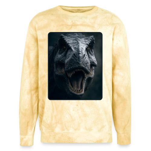 T Rex Cinematic Close-Up Design - Unisex Colorblast Crewneck Sweatshirt