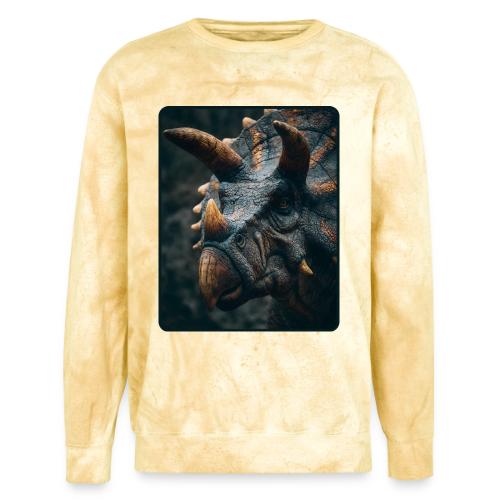 Triceratops Detailed Portrait Design - Unisex Colorblast Crewneck Sweatshirt