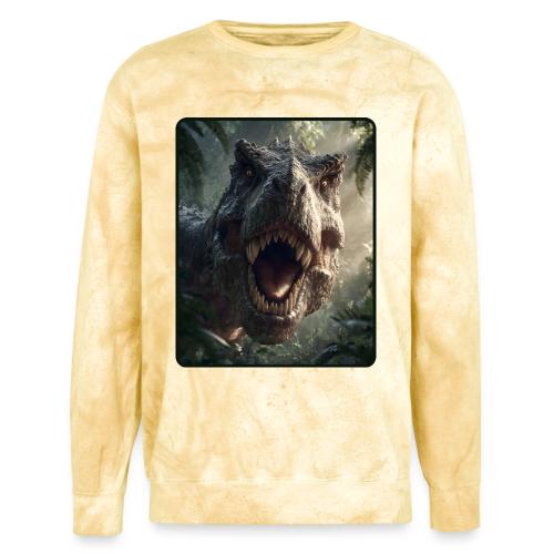 T Rex Jungle Roar Design - Unisex Colorblast Crewneck Sweatshirt