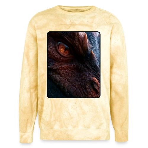 Fierce Ancient Dragon Portrait Design - Unisex Colorblast Crewneck Sweatshirt