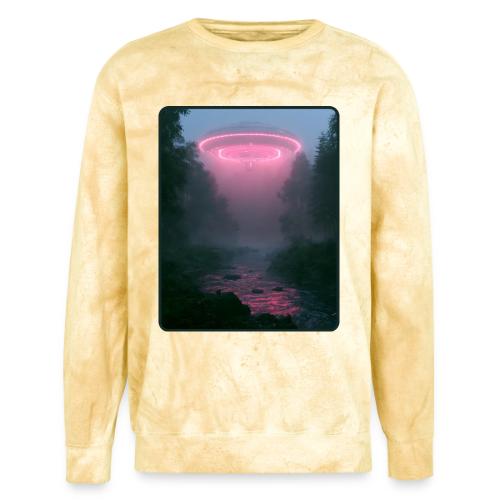 Neon UFO Forest River Design - Unisex Colorblast Crewneck Sweatshirt