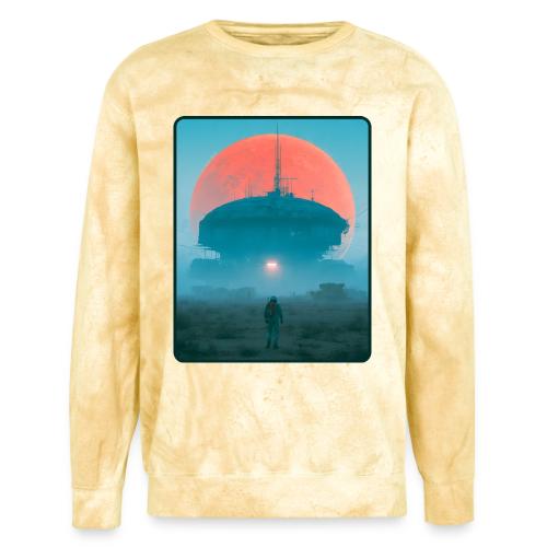 Astronaut Alien Outpost Design - Unisex Colorblast Crewneck Sweatshirt