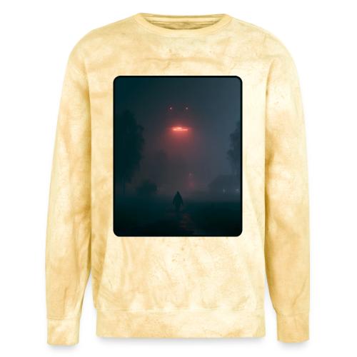 Mysterious UFO Encounter Design - Unisex Colorblast Crewneck Sweatshirt