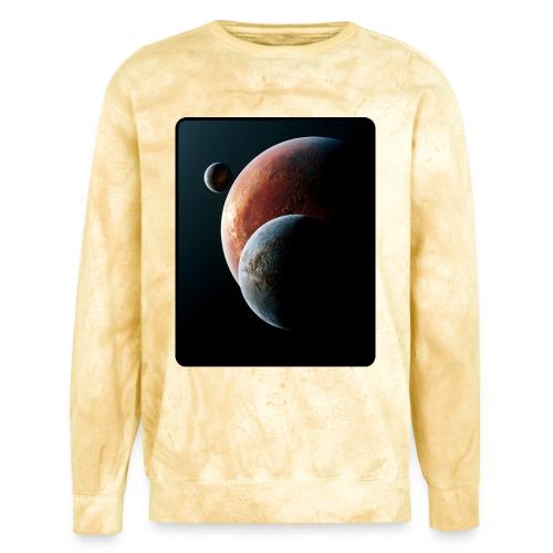 Three Planets Deep Space Design - Unisex Colorblast Crewneck Sweatshirt