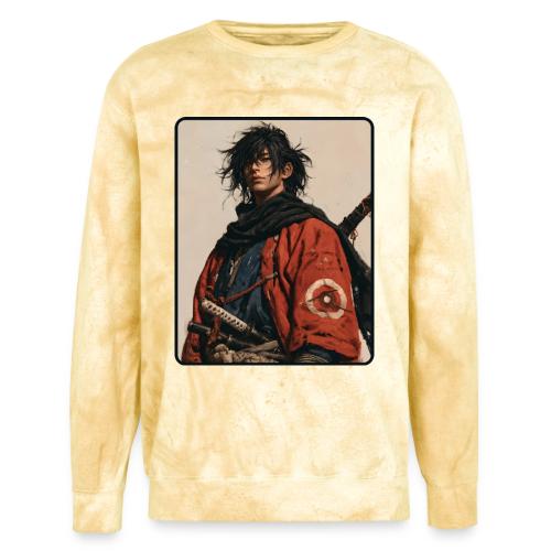 Young Samurai Warrior Portrait - Unisex Colorblast Crewneck Sweatshirt