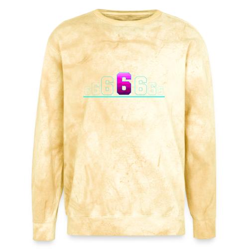 Number 6 in Magenta: Varsity Font - Unisex Colorblast Crewneck Sweatshirt