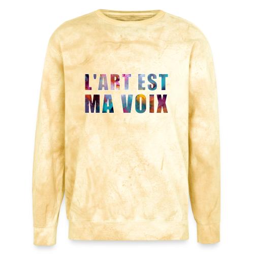 Art is my voice - Unisex Colorblast Crewneck Sweatshirt