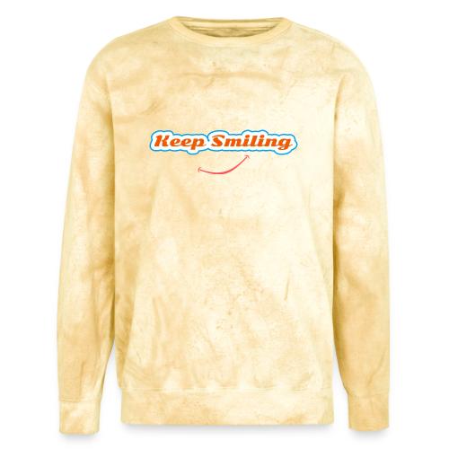 Keep Smiling Positive Vibes Graphic - Unisex Colorblast Crewneck Sweatshirt