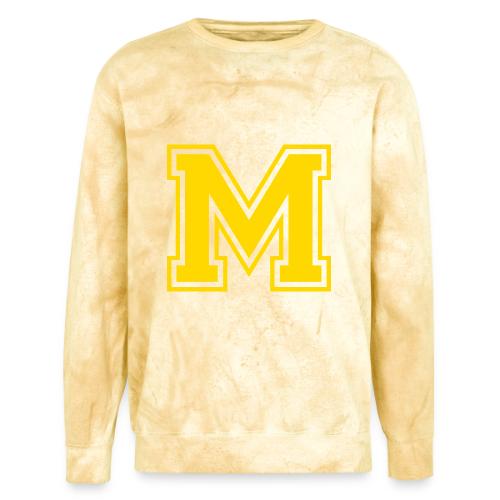 Letter M – Capital Athletic Alphabet Monogram - Unisex Colorblast Crewneck Sweatshirt
