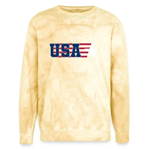 Star Stripe USA - Unisex Colorblast Crewneck Sweatshirt