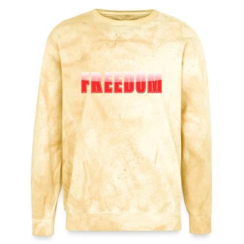 Freedom Typography Design - Unisex Colorblast Crewneck Sweatshirt