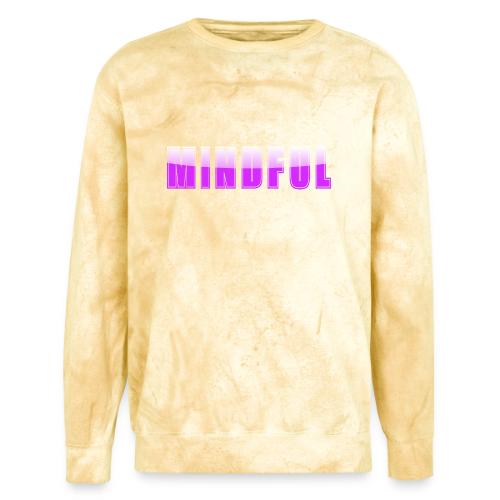 Mindful Typography Minimalist Design - Unisex Colorblast Crewneck Sweatshirt