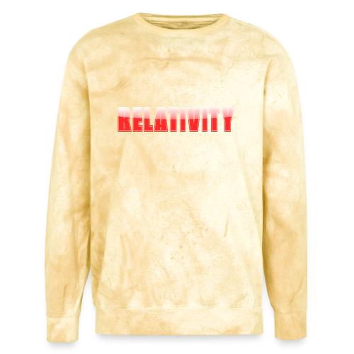Relativity Science Typography Design - Unisex Colorblast Crewneck Sweatshirt