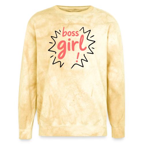 Boss Girl Bold Feminist Statement - Unisex Colorblast Crewneck Sweatshirt