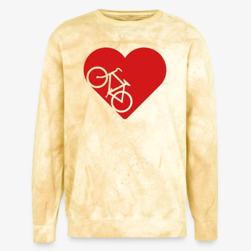 Bike in heart - Unisex Colorblast Crewneck Sweatshirt