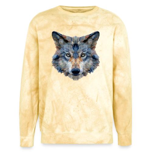 Wolf: Chromatic Wild Gaze - Unisex Colorblast Crewneck Sweatshirt